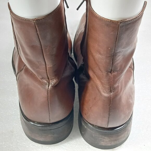 Florsheim Brown Leather Zip-Up Ankle Dress Boots Mens 11 Vintage Good Cond - Picture 16 of 16